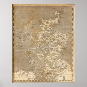 Scotland Map by Arrowsmith Poster