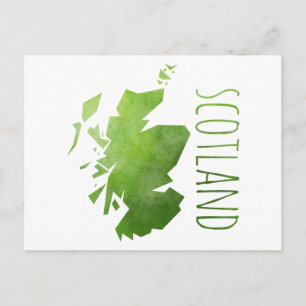Scotland Map Postcard