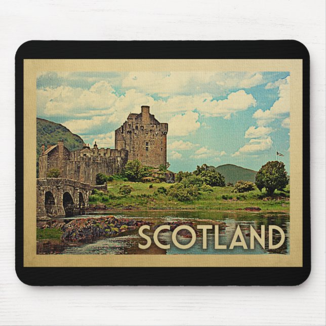 Scotland Mouse Pad Castle Vintage Travel (Front)