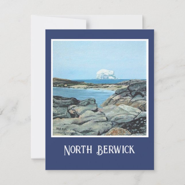 Scotland North Berwick fine art oil painting Holiday Card (Front)