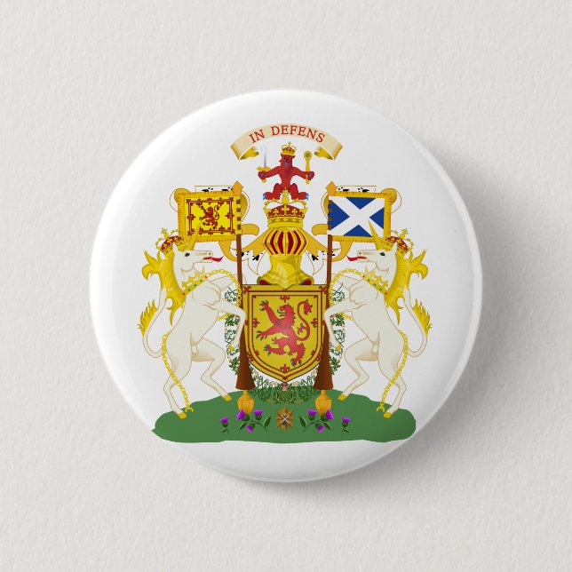 Scotland Official Coat Of Arms Heraldry Symbol 6 Cm Round Badge (Front)