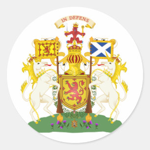 Scotland Official Coat Of Arms Heraldry Symbol Classic Round Sticker