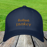 Scotland & PAISLEY fashion / Scottish Patriots Embroidered Hat<br><div class="desc">Embroidered Hats: Scotland & Paisley fashion baseball / trucker hats for Scottish patriots - love my country,  travel,  holiday / sports fans</div>