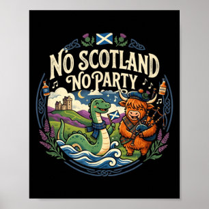 Scotland Party Scottish Flag Mens Womens Kids Poster