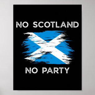 Scotland Party Scottish Flag Mens Womens Kids Poster