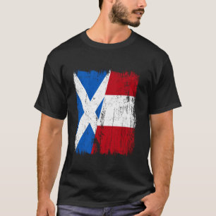 Scotland Peru Half Flag Scottish Peruvian Heritage T-Shirt