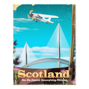 Scotland Queensferry Crossing travel poster
