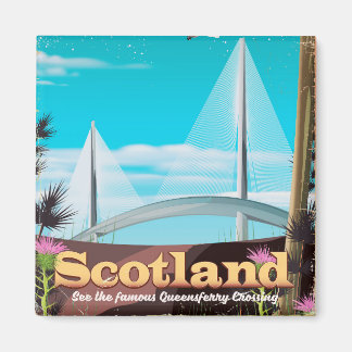Scotland Queensferry Crossing travel poster Magnet