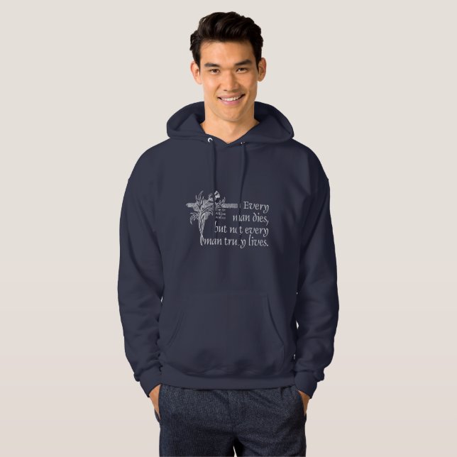 Scotland Quote, Sir William Wallace, Thistle Hoodie (Front Full)