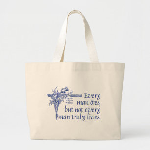 Scotland Quote, Sir William Wallace, Thistle Large Tote Bag