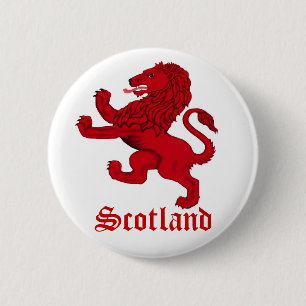 Scotland, Rampant lion 6 Cm Round Badge