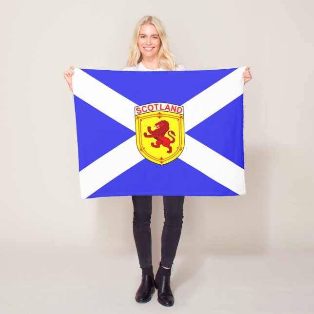 Scotland,  Rampant lion,  Ancient flag of Scotland Fleece Blanket (In Situ)