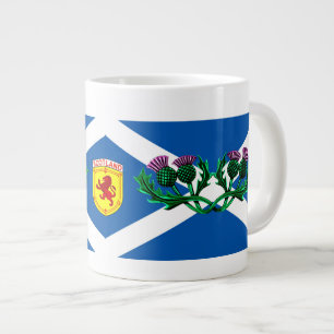Scotland, Rampant lion, Ancient flag, thistle Large Coffee Mug