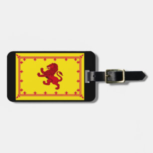 Scotland Rampant lion/Ancient flag Yellow Luggage Tag