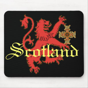 Scotland Rampant Lion  Celtic Cross Mousepad