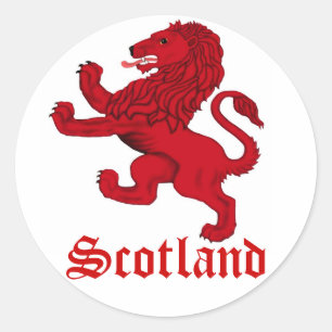Scotland, Rampant lion Classic Round Sticker