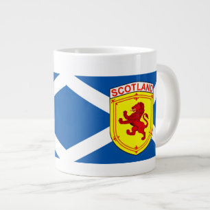 Scotland Rampant Lion on a Saint Andrews flag Large Coffee Mug