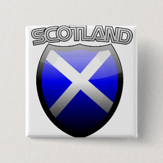 Scotland Retro Glass 15 Cm Square Badge