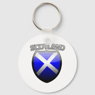 Scotland Retro Glass Key Ring