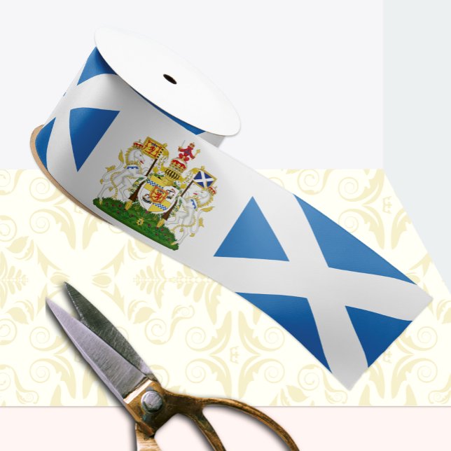 Scotland Ribbon, Emblem, patriotic, Scottish Flag Grosgrain Ribbon (Creator Uploaded)
