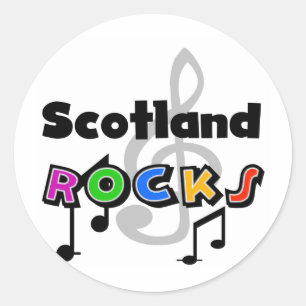 Scotland Rocks Classic Round Sticker