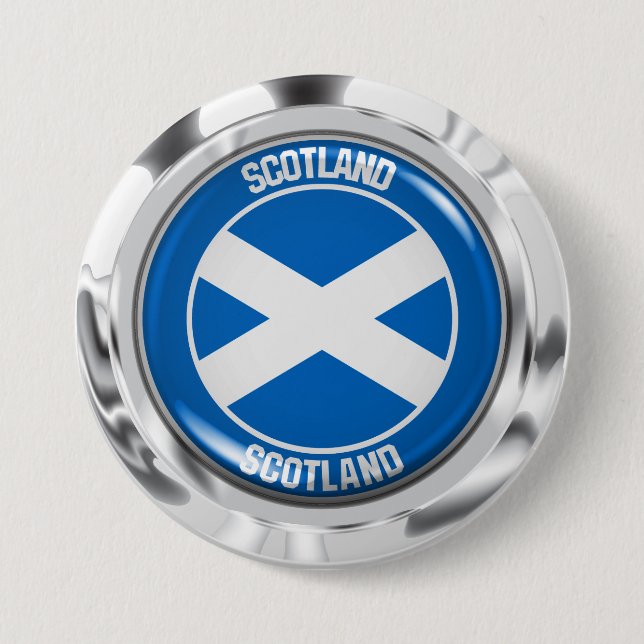 Scotland Round Emblem 7.5 Cm Round Badge (Front)