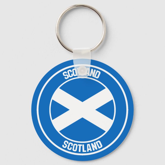 Scotland Round Emblem Key Ring (Front)