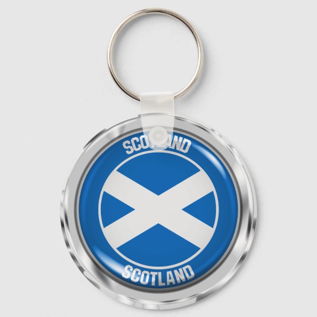 Scotland Round Emblem Key Ring (Front)