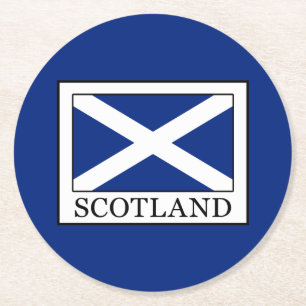 Scotland Round Paper Coaster