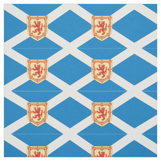 Scotland Royal Arms Flag Pattern Fabric (Swatch)