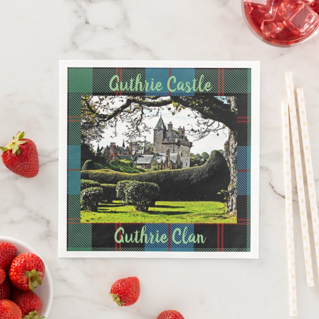 Scotland’s Guthrie Castle–Guthrie Clan Fun Napkins (Insitu)