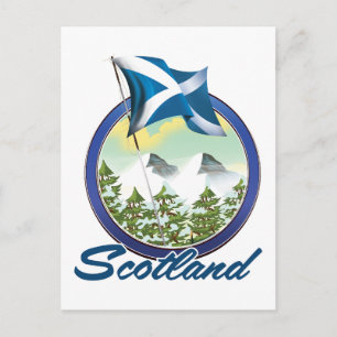 Scotland Saltire Holiday Postcard