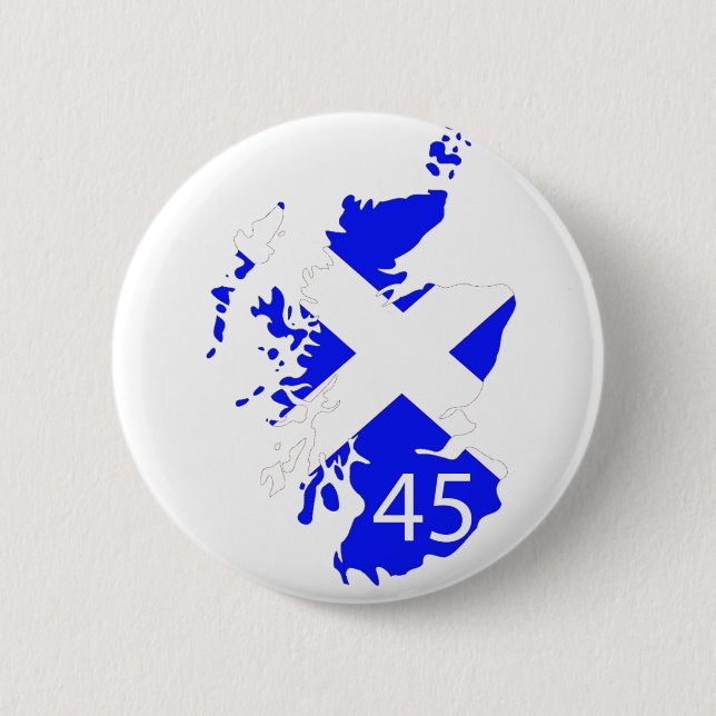 Scotland Saltire Map 6 Cm Round Badge (Front)