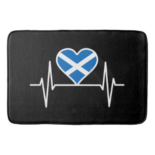 Scotland - Scotland Flag Heartbeat Bath Mat
