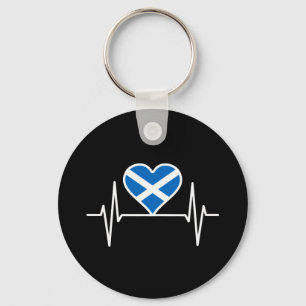 Scotland - Scotland Flag Heartbeat Key Ring