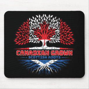 Scotland Scottish Canadian Canada Tree Roots Flag Mouse Mat