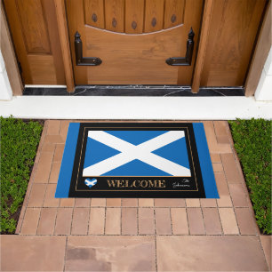 Scotland & Scottish Flag house mat /sports Welcome