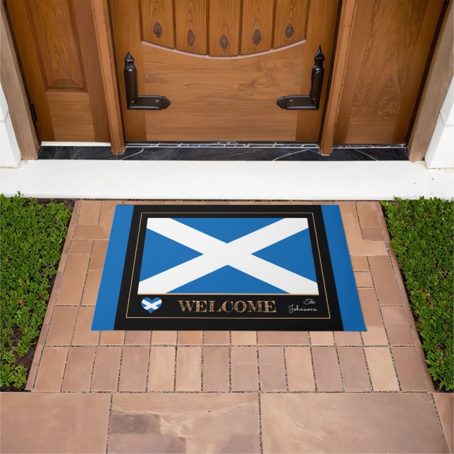 Scotland & Scottish Flag house mat /sports Welcome (Outdoor)