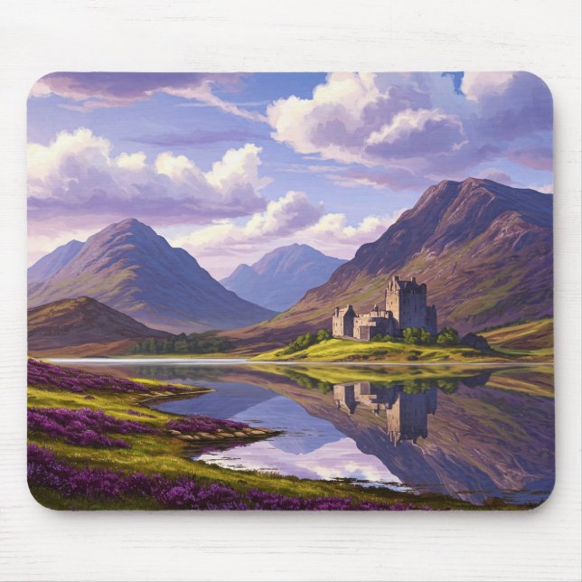 Scotland Scottish Highlands Castle Travel Mouse Mat (Front)