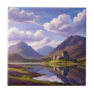 Scotland Scottish Highlands Castle Travel Tile