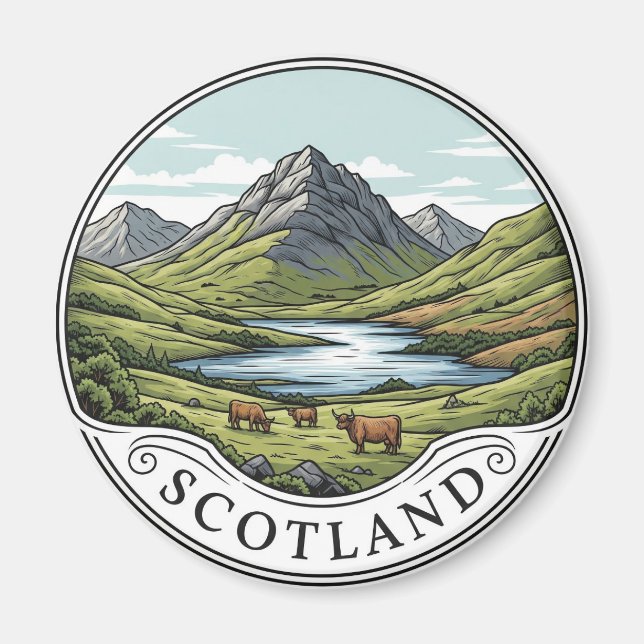 Scotland Scottish Highlands Travel Magnet (Front)