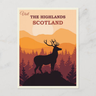 Scotland Scottish Highlands Vintage Travel Postcard