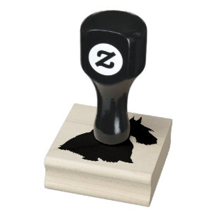 Scotland, Scottish Terrier, Black dog, die hard Rubber Stamp