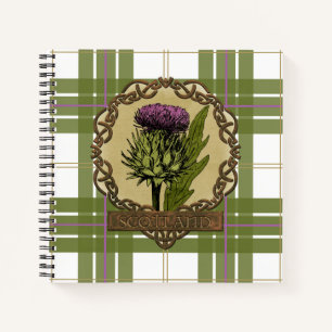 Scotland Scottish Thistle Celtic Knots Notebook