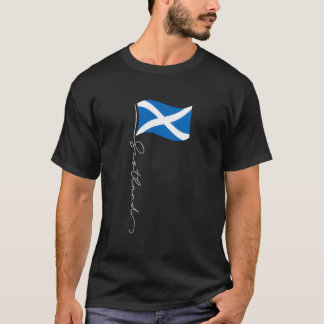 Scotland Signature Flag Pole Patriotic Scottish Fl T-Shirt