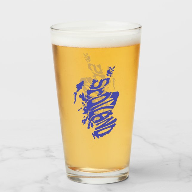 Scotland Silhouette Word Art  Glass (Front Filled)