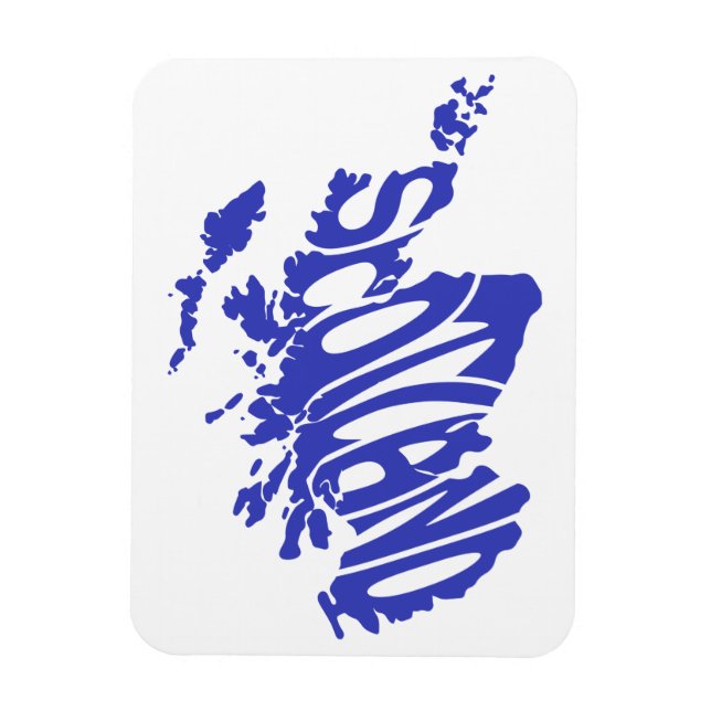 Scotland Silhouette Word Art Magnet (Vertical)