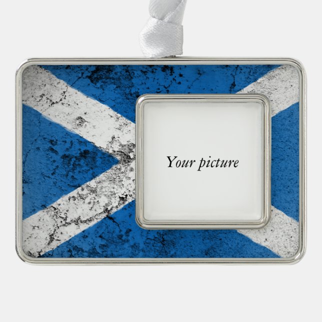 Scotland Silver Plated Framed Ornament (Front)