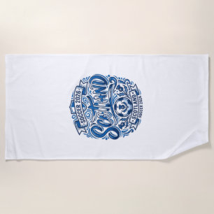 Scotland Soccer 2026 Soccer Bold Country Typograph Beach Towel