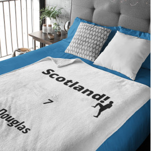 Scotland Soccer, customisable Fleece Blanket